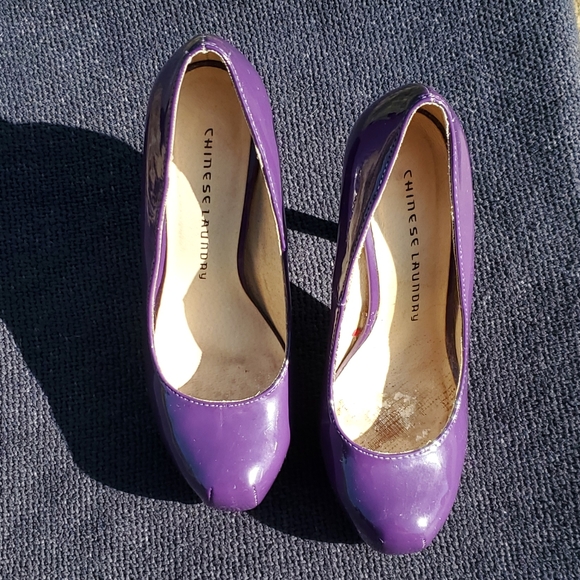 Chinese Laundry purple high heels 6M whistle - Picture 5 of 7